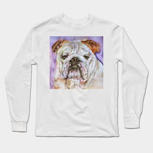 BULLDOG - watercolor portrait .4 Long Sleeve T-Shirt